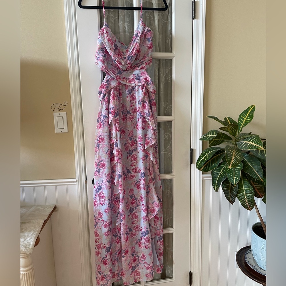 Vici Floral Maxi Dress-XL-Pink, Purple,Blue-NWOT